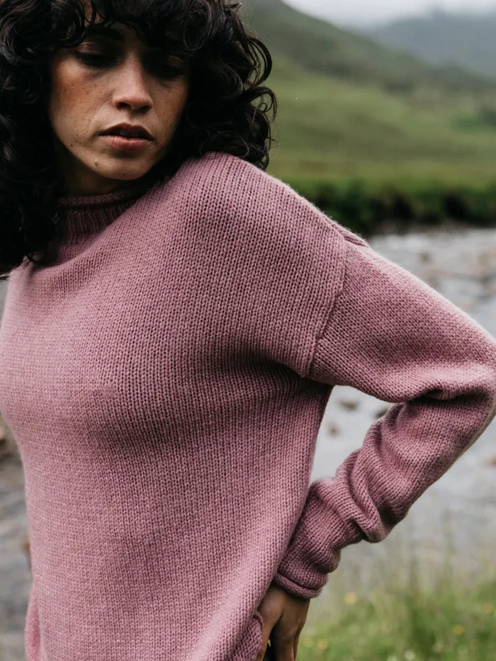 Finisterre Knitwear Women Taran Sweater Heather Mist