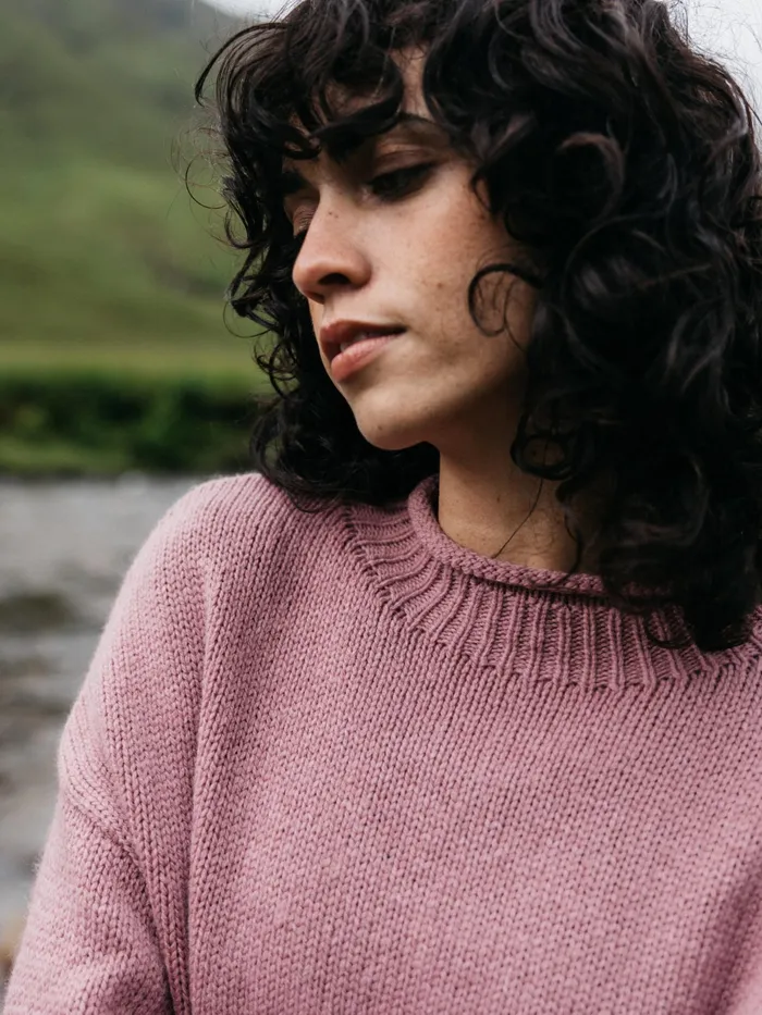Finisterre Knitwear Women Taran Sweater Heather Mist
