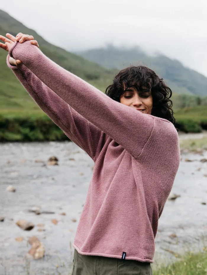 Finisterre Knitwear Women Taran Sweater Heather Mist