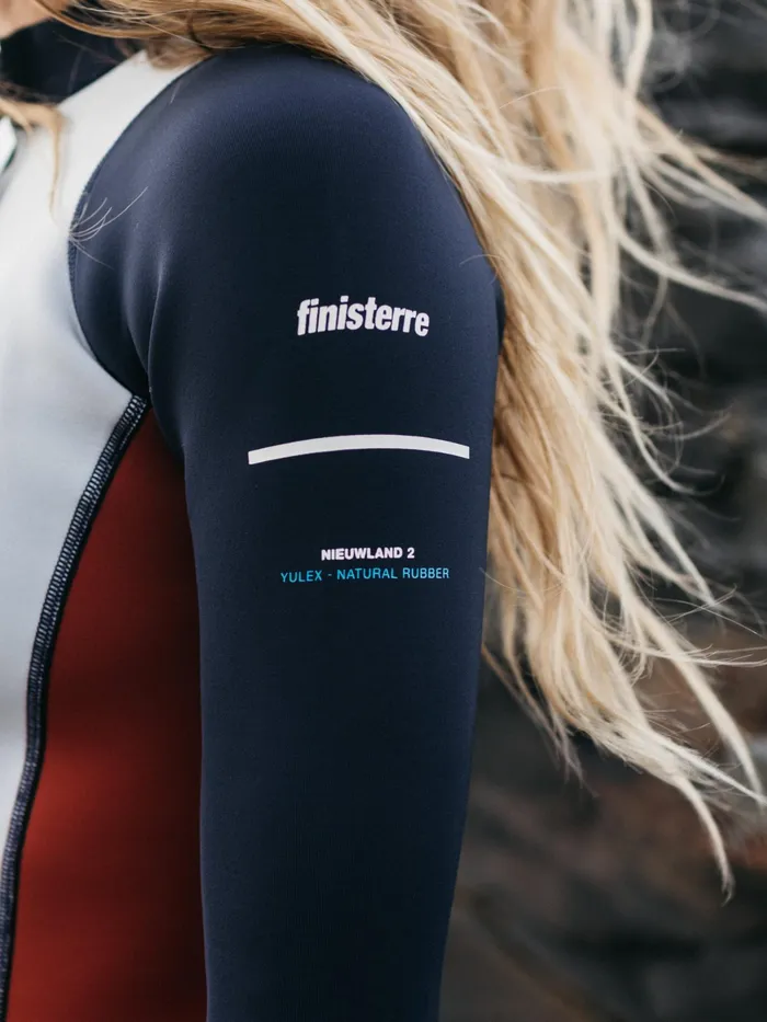 Finisterre Swimwear and Bikinis Women Nieuwland 2mm Yulex Long Sleeve Top Navyskyrust