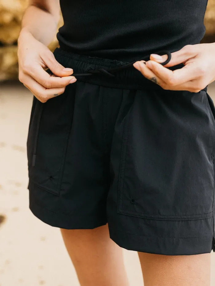 Finisterre Swimwear and Bikinis Women Walker Hybrid Shorts Black