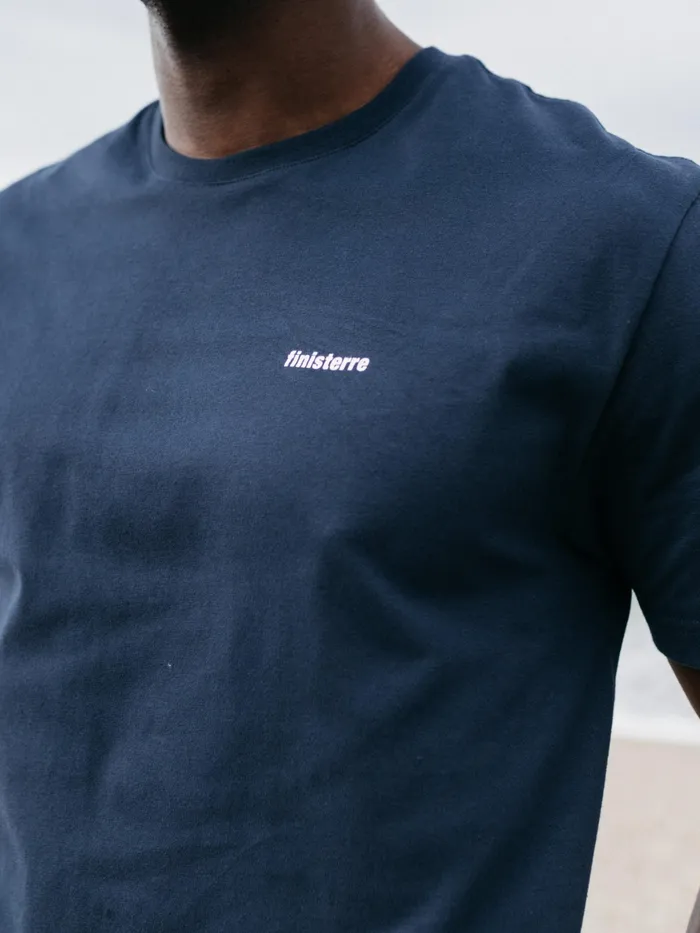 Finisterre TShirts Men Harlyn Logo TShirt Navy