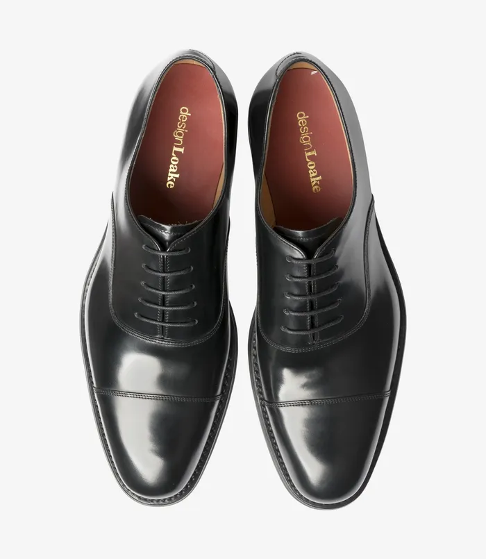 Finsbury Black Toe Caps Loake Men Finsbury Black Toe Caps Loake Men