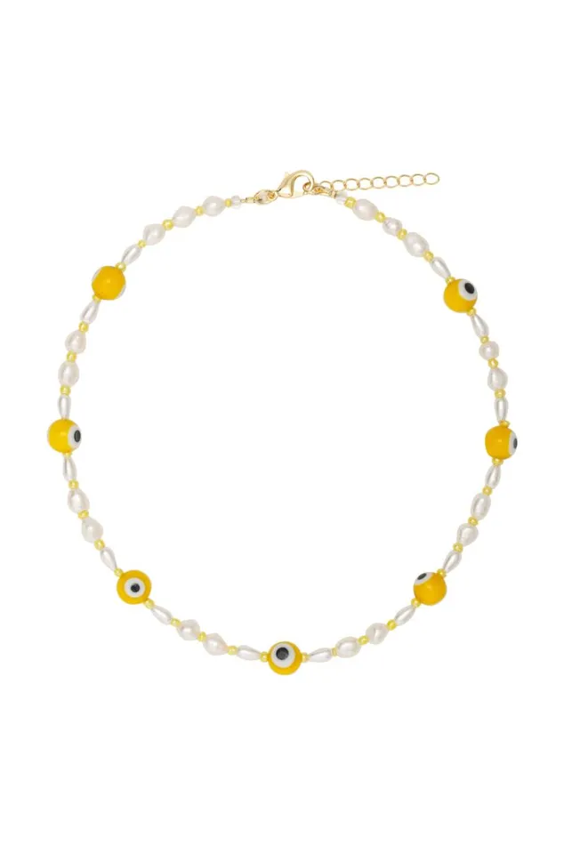 For Love and Lemons Accessories Tootsie Jewelry Evil Eye Necklace 2Pack Yellow 8211 Women