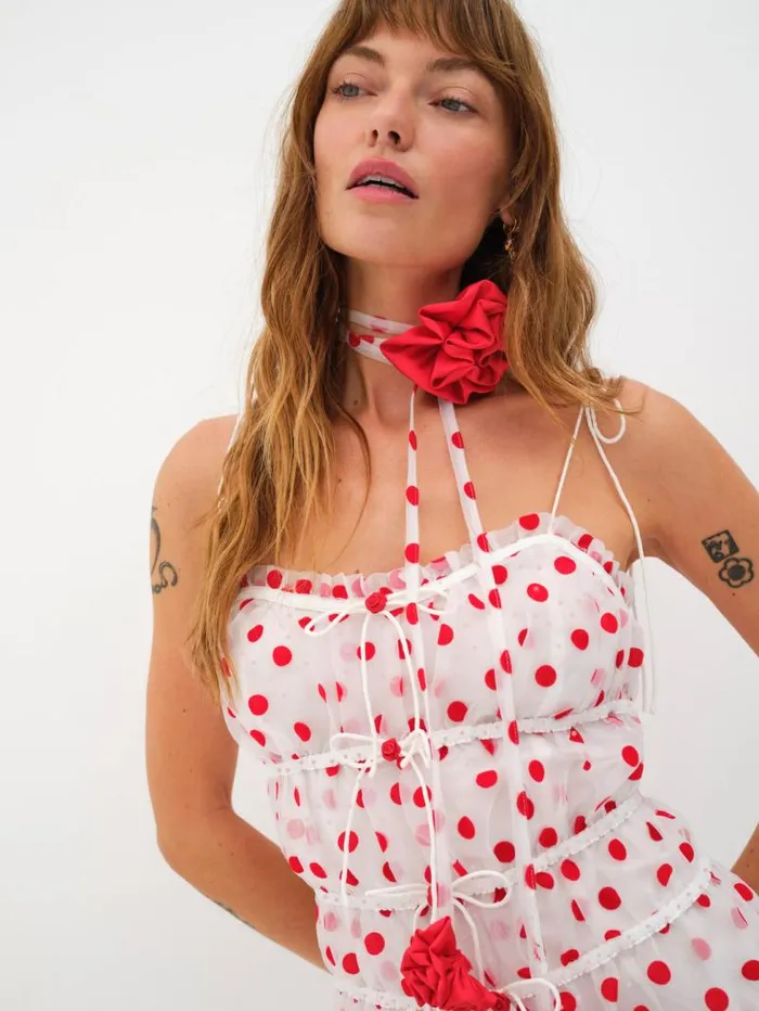 For Love and Lemons Dresses Agata Mini Dress Red 8211 Women For Love and Lemons Dresses Agata Mini Dress Red 8211 Women