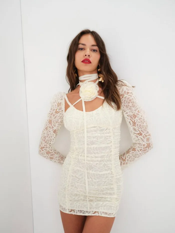 For Love and Lemons Dresses Belladonna Mini Dress White 8211 Women