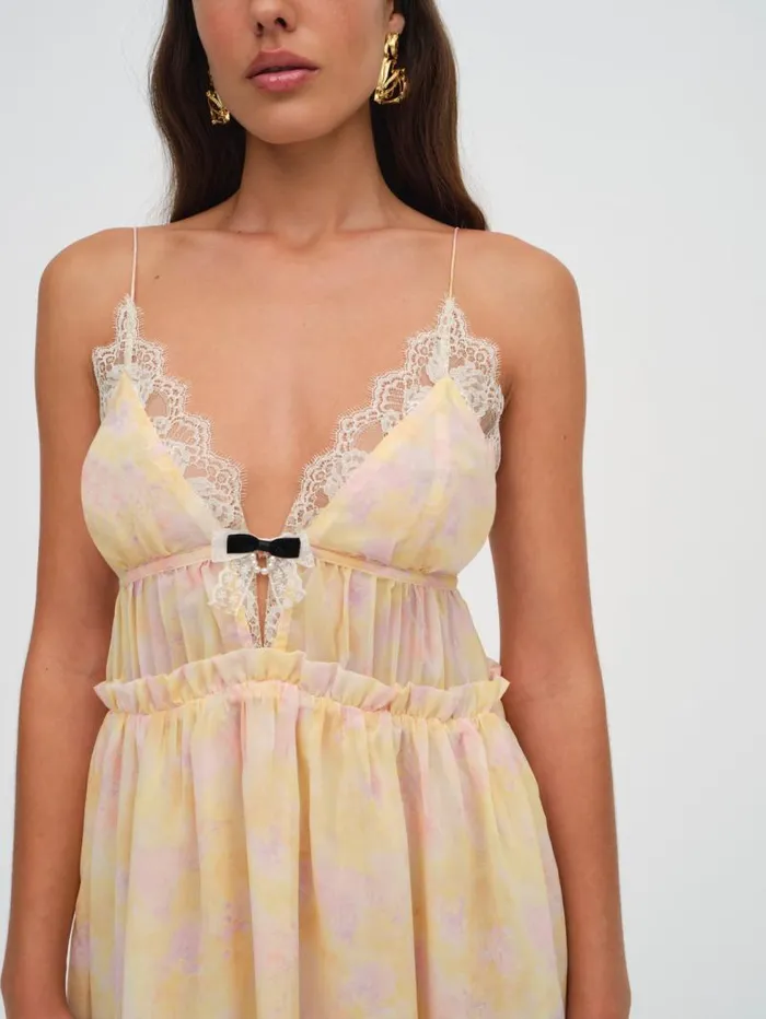 For Love and Lemons Dresses Elita Floral Mini Dress Yellow 8211 Women For Love and Lemons Dresses Elita Floral Mini Dress Yellow 8211 Women