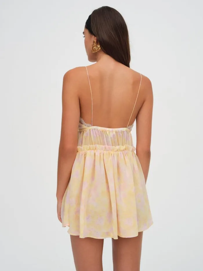 For Love and Lemons Dresses Elita Floral Mini Dress Yellow 8211 Women For Love and Lemons Dresses Elita Floral Mini Dress Yellow 8211 Women