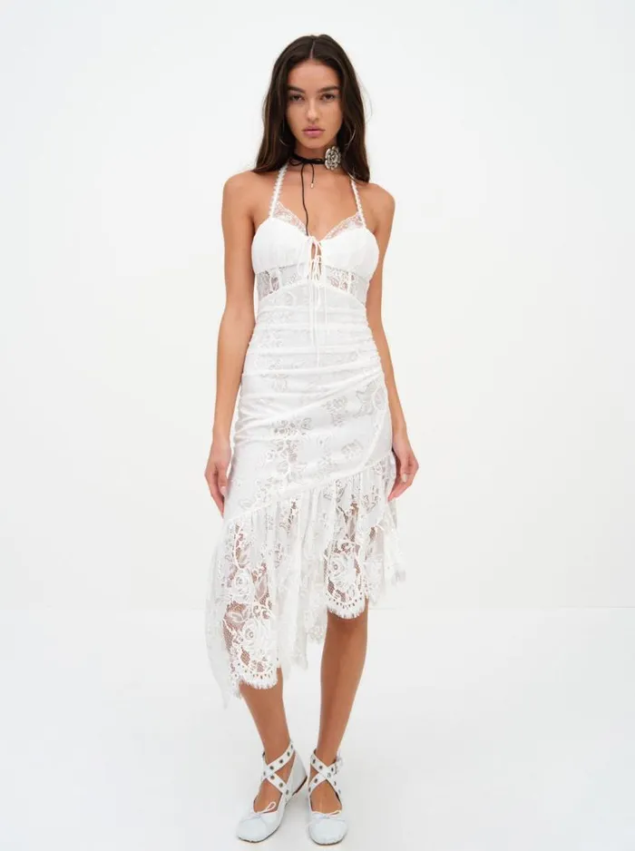 For Love and Lemons Dresses Ellis Midi Dress White 8211 Women