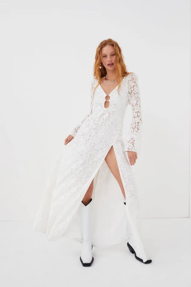For Love and Lemons Dresses Frances Maxi Dress White 8211 Women