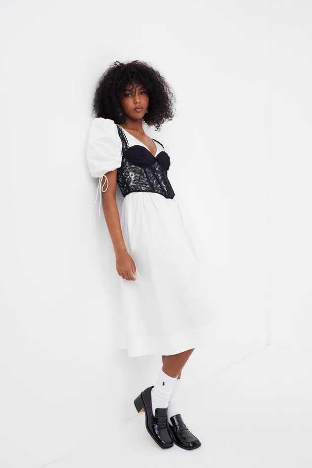 For Love and Lemons Dresses Jocelyn Midi Dress White 8211 Women For Love and Lemons Dresses Jocelyn Midi Dress White 8211 Women