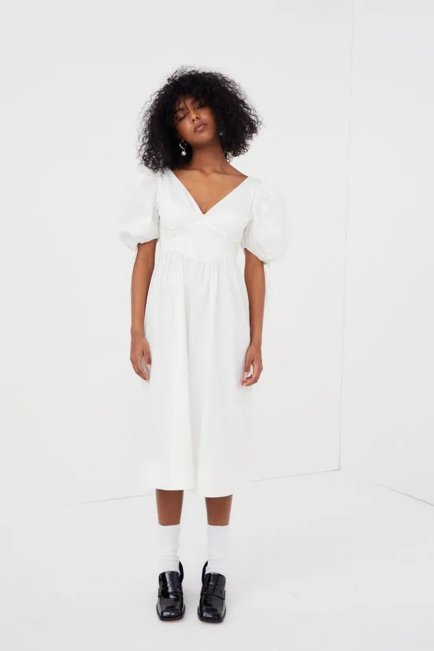 For Love and Lemons Dresses Jocelyn Midi Dress White 8211 Women For Love and Lemons Dresses Jocelyn Midi Dress White 8211 Women