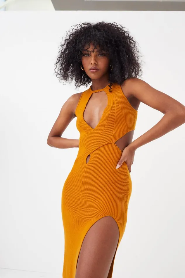 For Love and Lemons Dresses Maggie Midi Dress Orange 8211 Women For Love and Lemons Dresses Maggie Midi Dress Orange 8211 Women