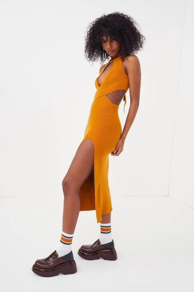 For Love and Lemons Dresses Maggie Midi Dress Orange 8211 Women For Love and Lemons Dresses Maggie Midi Dress Orange 8211 Women