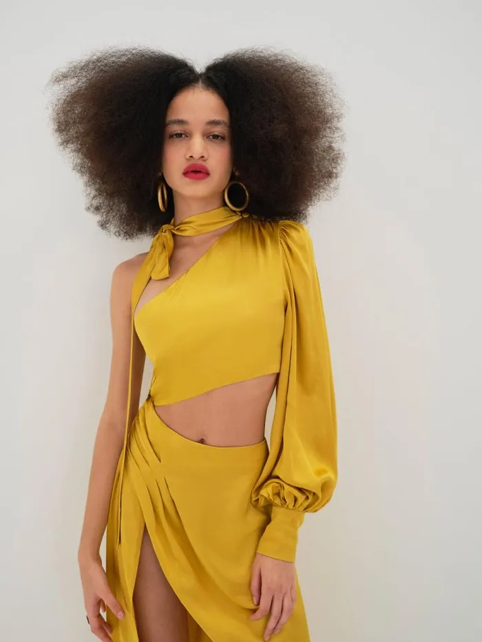 For Love and Lemons Dresses Mila Midi Dress Yellow 8211 Women For Love and Lemons Dresses Mila Midi Dress Yellow 8211 Women