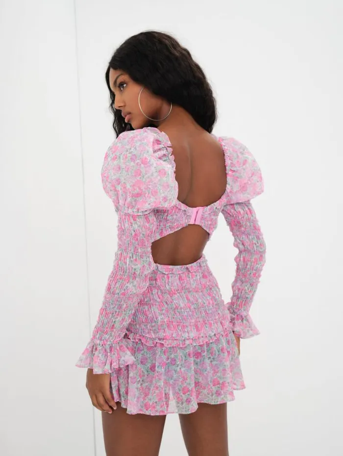 For Love and Lemons Dresses Oakley Mini Dress Pink 8211 Women For Love and Lemons Dresses Oakley Mini Dress Pink 8211 Women