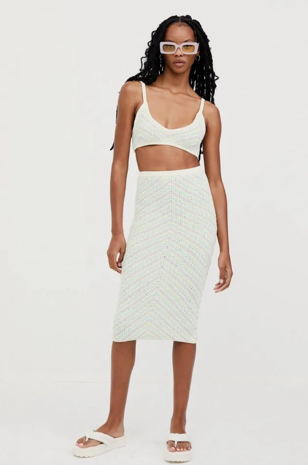 For Love and Lemons Knitwear Bette Midi Skirt Lavender 8211 Women