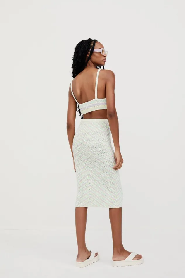 For Love and Lemons Knitwear Bette Midi Skirt Lavender 8211 Women