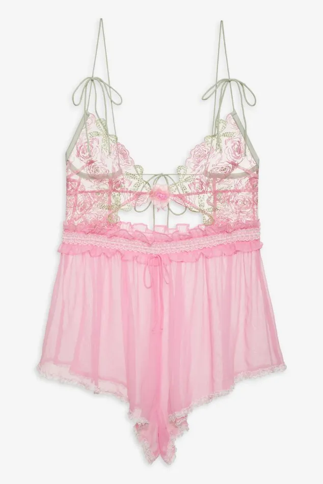 For Love and Lemons Lingerie Blakely Slip Romper Pink 8211 Women For Love and Lemons Lingerie Blakely Slip Romper Pink 8211 Women