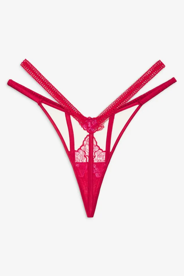For Love and Lemons Lingerie Cordelia Thong Panty Red 8211 Women For Love and Lemons Lingerie Cordelia Thong Panty Red 8211 Women