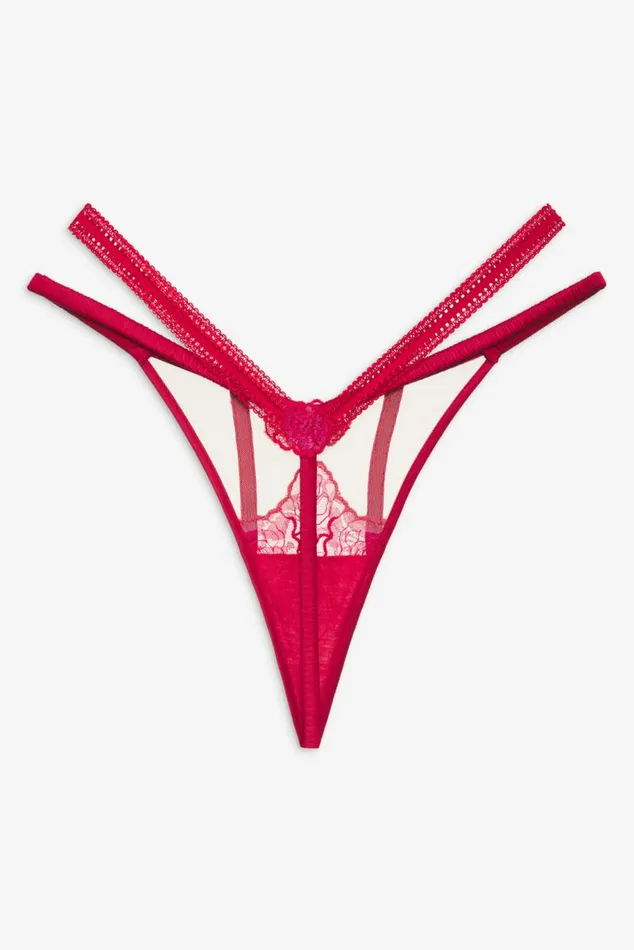 For Love and Lemons Lingerie Cordelia Thong Panty Red 8211 Women For Love and Lemons Lingerie Cordelia Thong Panty Red 8211 Women