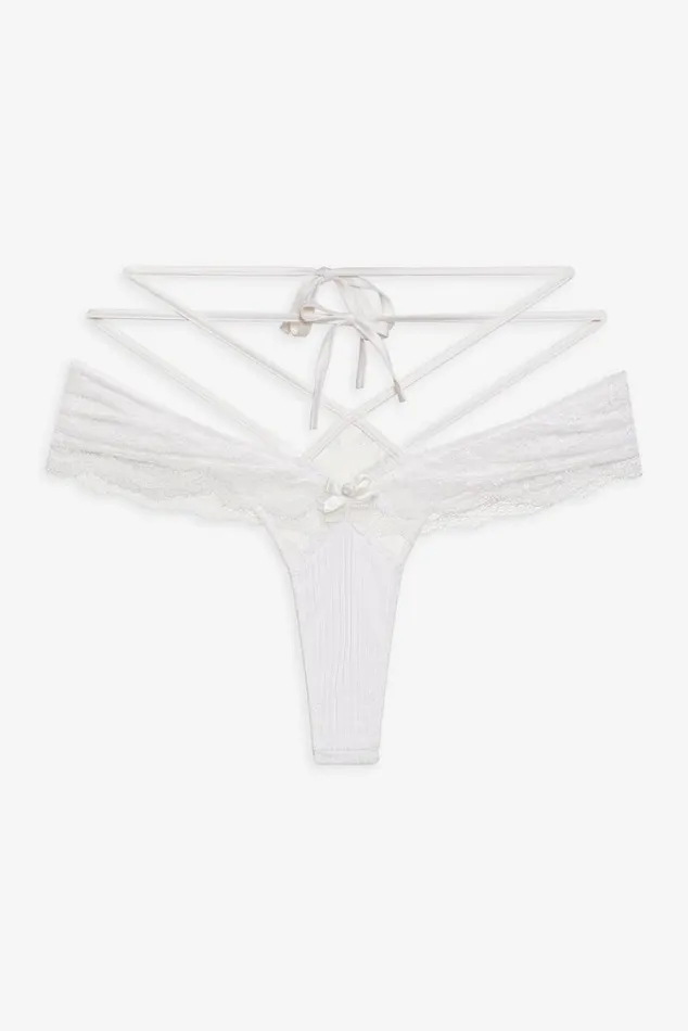 For Love and Lemons Lingerie Dahlia Thong Panty White 8211 Women For Love and Lemons Lingerie Dahlia Thong Panty White 8211 Women