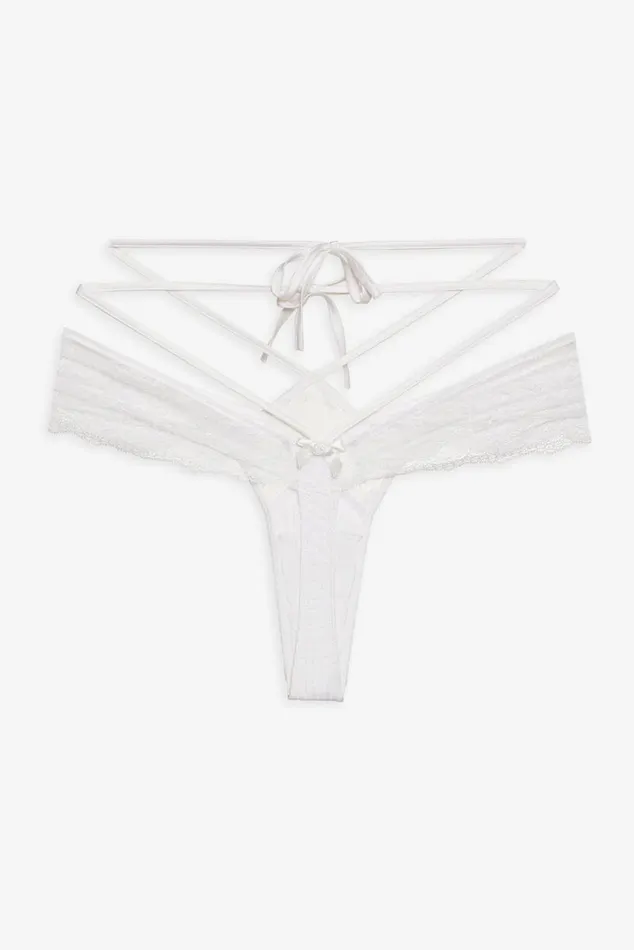 For Love and Lemons Lingerie Dahlia Thong Panty White 8211 Women For Love and Lemons Lingerie Dahlia Thong Panty White 8211 Women