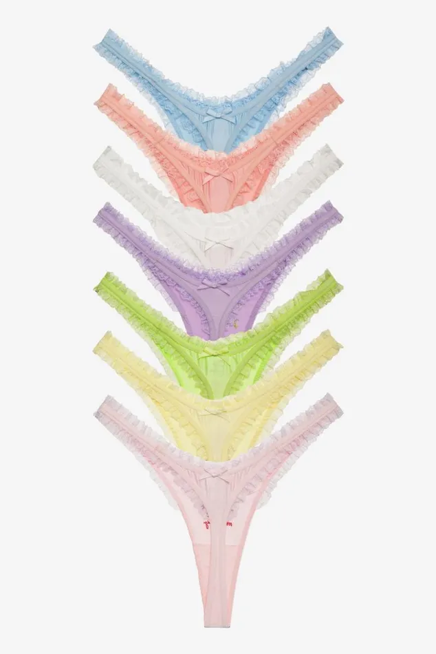 For Love and Lemons Lingerie Days Of The Week Panty Pack Multi 8211 Women
