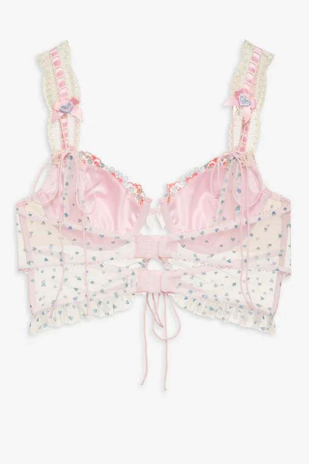 For Love and Lemons Lingerie Gabriella Embroidered Bustier Blue 8211 Women For Love and Lemons Lingerie Gabriella Embroidered Bustier Blue 8211 Women