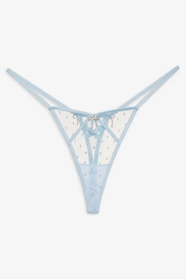 For Love and Lemons Lingerie Izzy Thong Panty Blue 8211 Women For Love and Lemons Lingerie Izzy Thong Panty Blue 8211 Women
