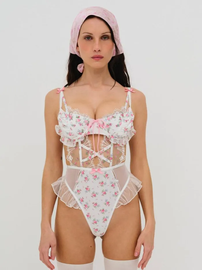 For Love and Lemons Lingerie Robin Teddy White 8211 Women