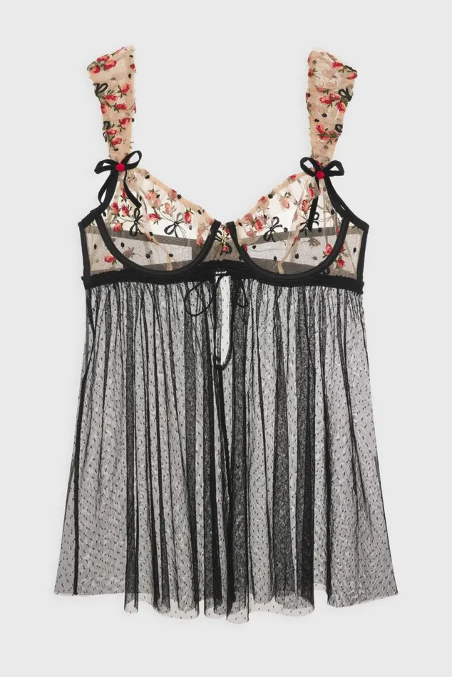 For Love and Lemons Lingerie Vera Babydoll Slip Dress Black 8211 Women For Love and Lemons Lingerie Vera Babydoll Slip Dress Black 8211 Women
