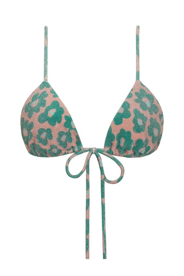 For Love and Lemons Swim Yola Bikini Top Green 8211 Women