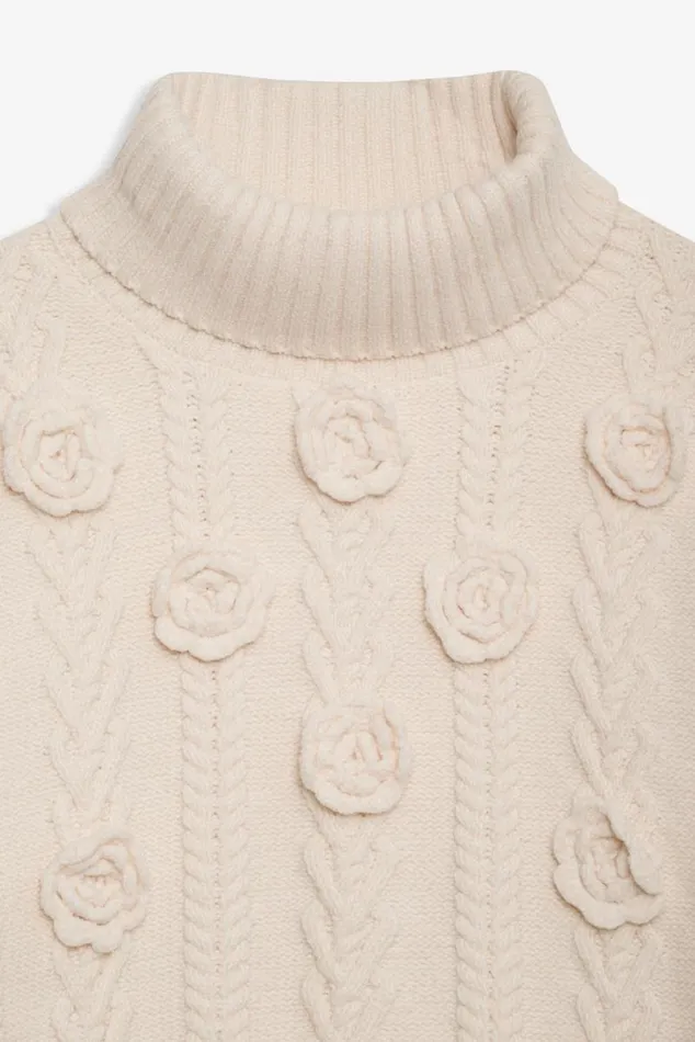 For Love and Lemons Tops Martina Cropped Sweater Ivory 8211 Women For Love and Lemons Tops Martina Cropped Sweater Ivory 8211 Women