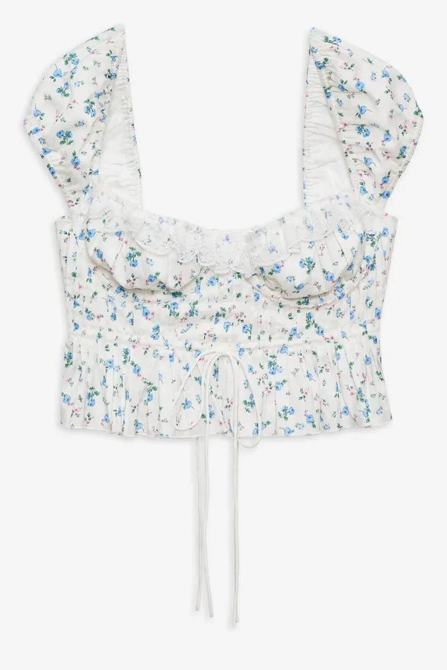 For Love and Lemons Tops Opal Floral Blouse Ivory 8211 Women For Love and Lemons Tops Opal Floral Blouse Ivory 8211 Women