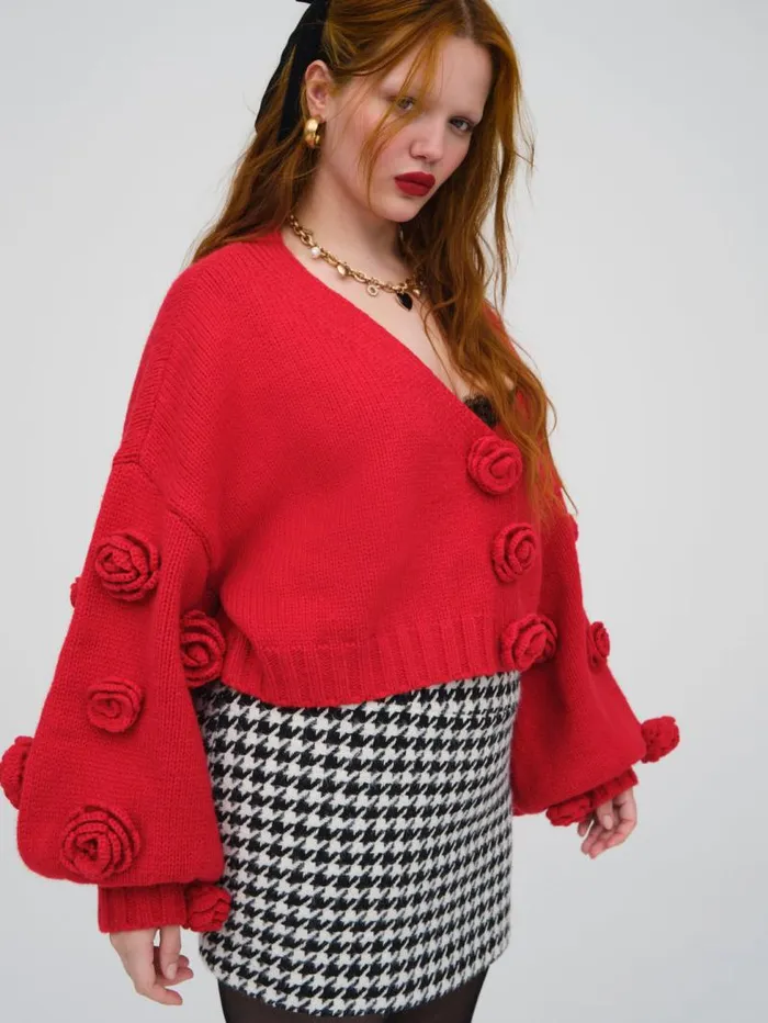 For Love and Lemons Tops Scarlett Cardigan Red 8211 Women