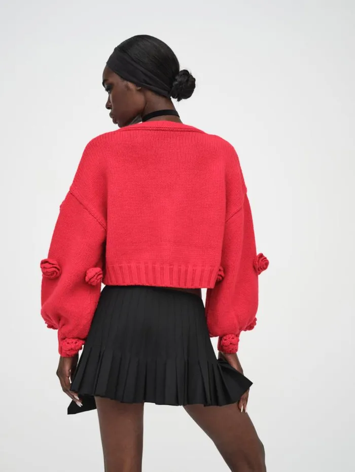 For Love and Lemons Tops Scarlett Cardigan Red 8211 Women For Love and Lemons Tops Scarlett Cardigan Red 8211 Women