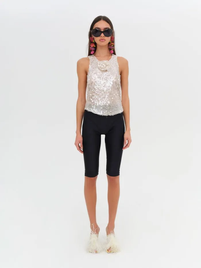 For Love and Lemons Tops Sydney Sequin Top Neutral 8211 Women For Love and Lemons Tops Sydney Sequin Top Neutral 8211 Women
