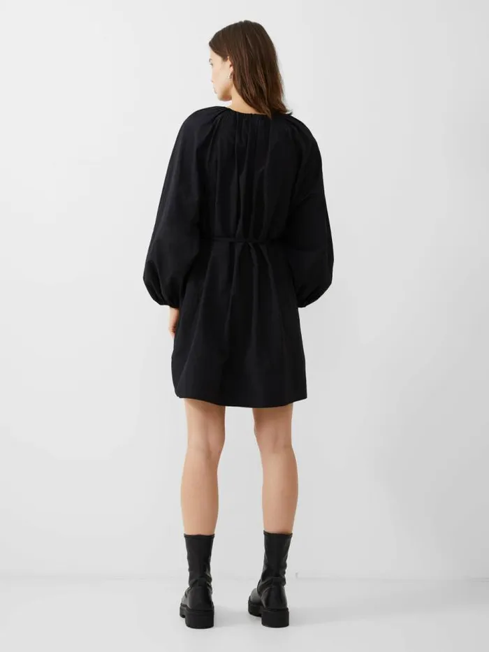 French Connection Alora Zip Dress Blackout Women Dresses