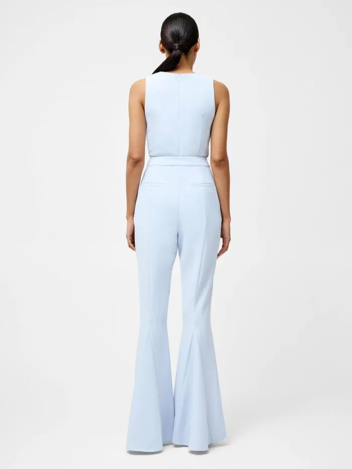 French Connection Arlette Flared Leg Trousers Powder Blue Women Trousers