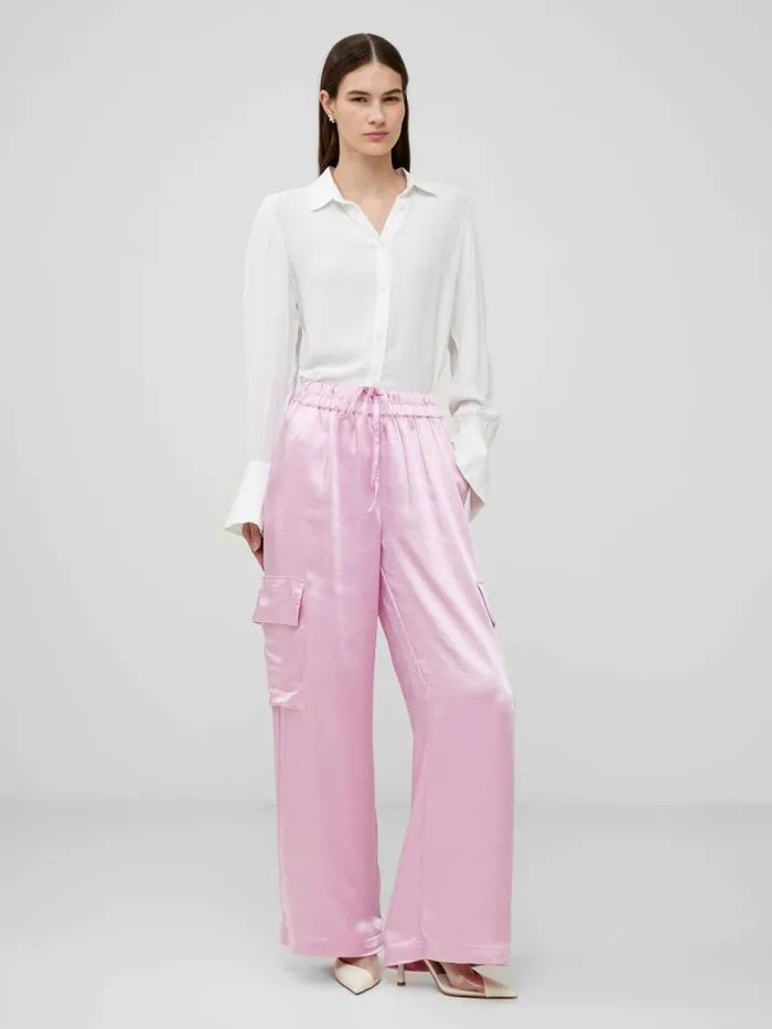 French Connection Chloetta Recycled Cargo Trousers Strawberry Shake Women Trousers