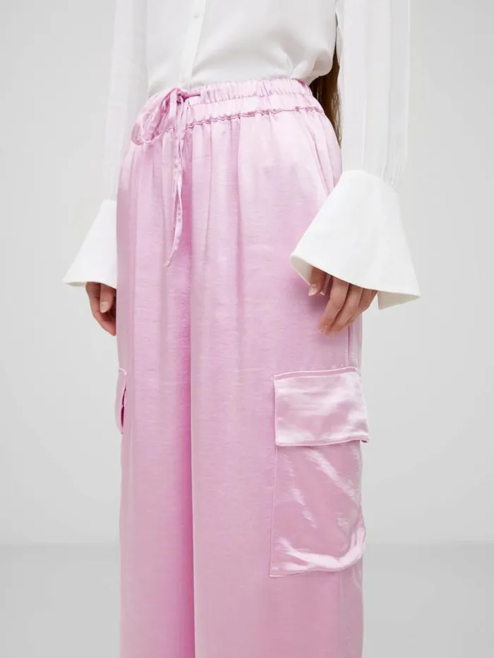 French Connection Chloetta Recycled Cargo Trousers Strawberry Shake Women Trousers