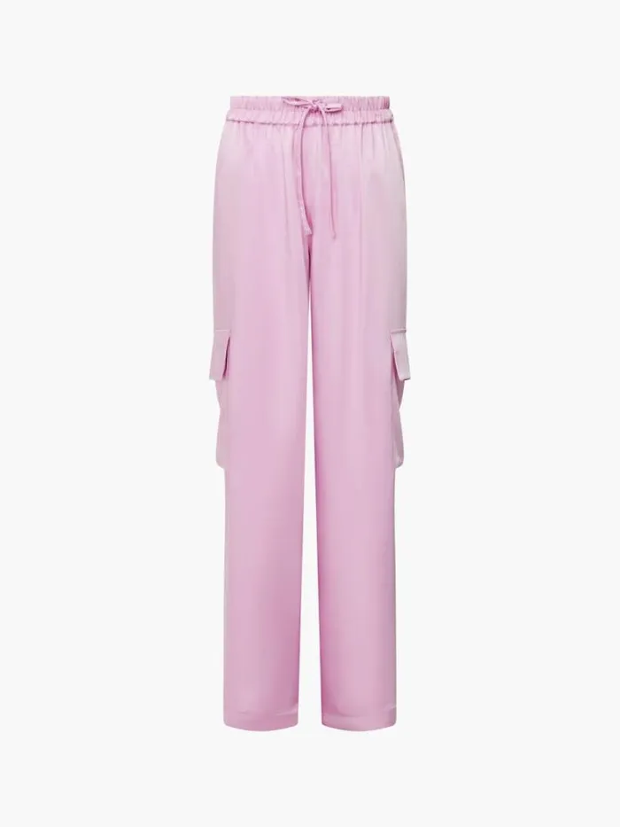 French Connection Chloetta Recycled Cargo Trousers Strawberry Shake Women Trousers