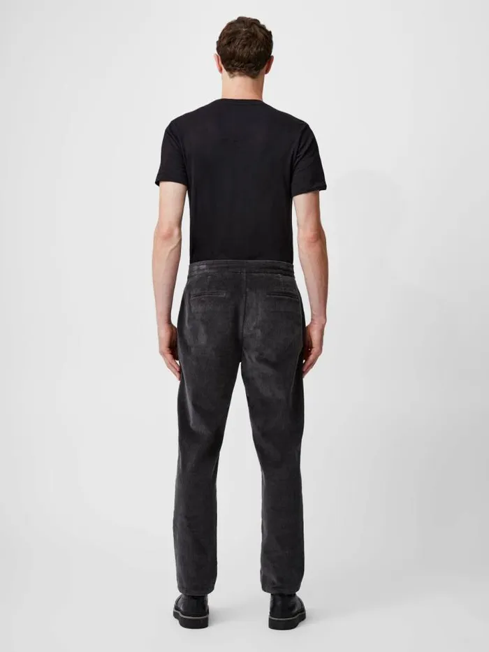 French Connection Corduroy Stretch Band Trousers Dark Grey Men Trousers