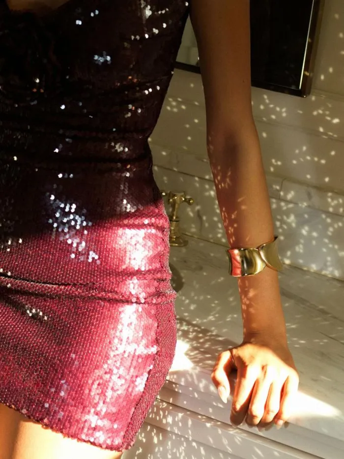 French Connection Curved Wide Cuff Gold Women Jewellery