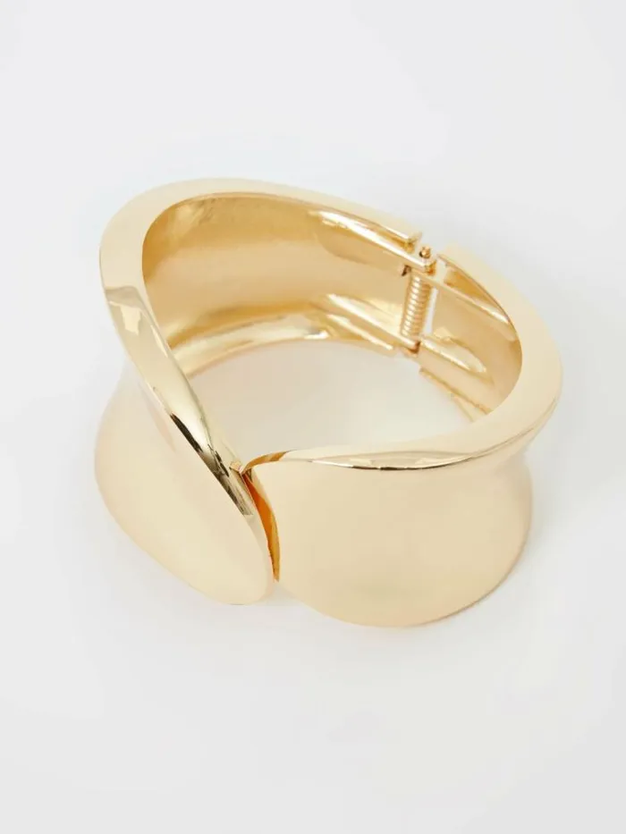 French Connection Curved Wide Cuff Gold Women Jewellery