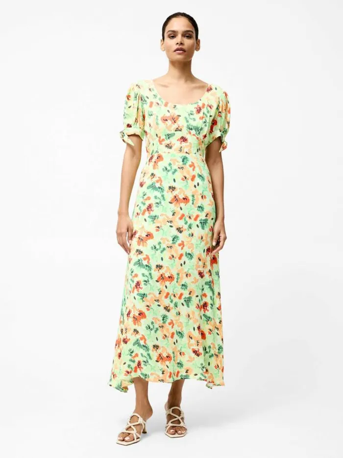 French Connection Eve Crepe Scoop Neck Midi Dress Apple Green Multi Women Dresses French Connection Eve Crepe Scoop Neck Midi Dress Apple Green Multi Women Dresses