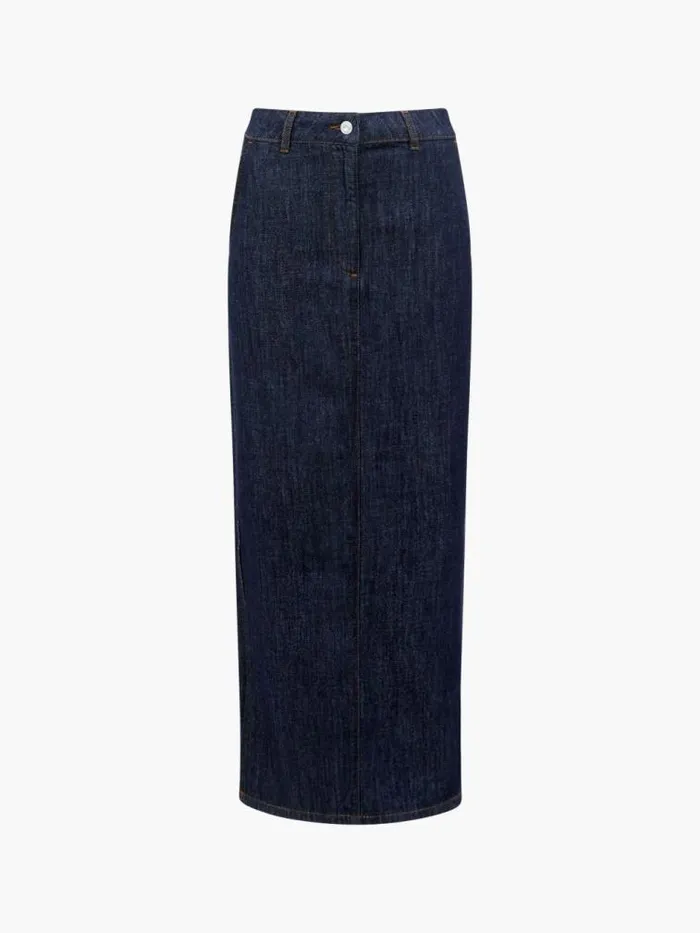 French Connection Finley Denim Maxi Skirt Indigo Women Skirts