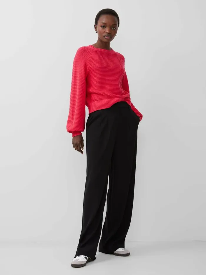 French Connection Lily Mozart Jumper Raspberry Sorbet Women Jumpers and Cardigans