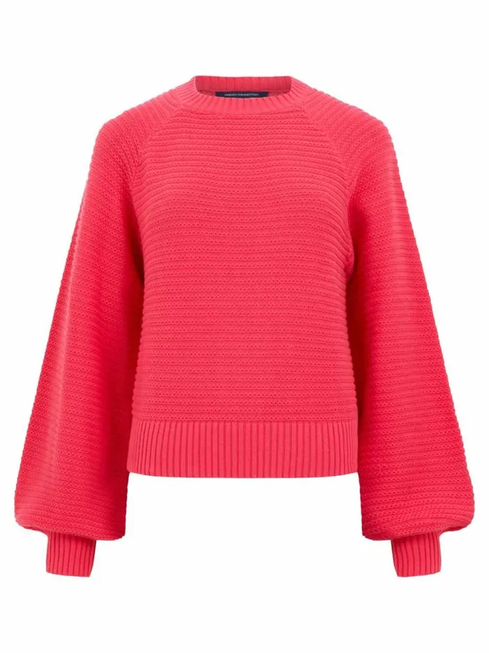 French Connection Lily Mozart Jumper Raspberry Sorbet Women Jumpers and Cardigans